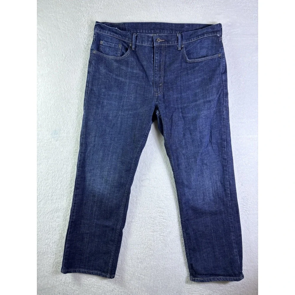 Levi's 559 Relaxed Straight Jeans Men's 40x30Dark Wash Blue Denim Excellent